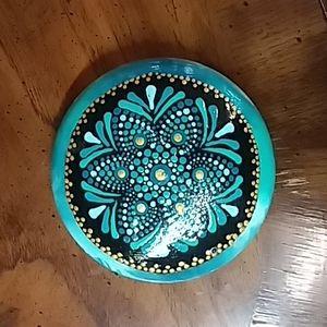 Painted concrete rock